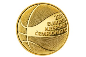 Krepšinio čempionatui - auksinė moneta